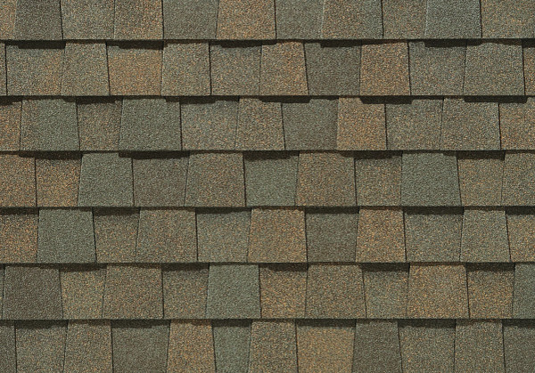 CertainTeed Landmark Solaris shingle color sample in Heather Blend, manufacturer product photo