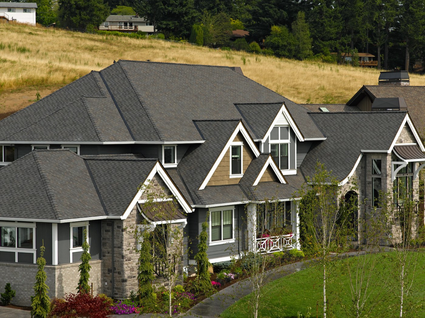 CertainTeed Presidential Shake shingles shown on a home, manufacturer product photo