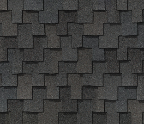 CertainTeed Presidential Shake shingle color sample in Shadow Gray, manufacturer product photo